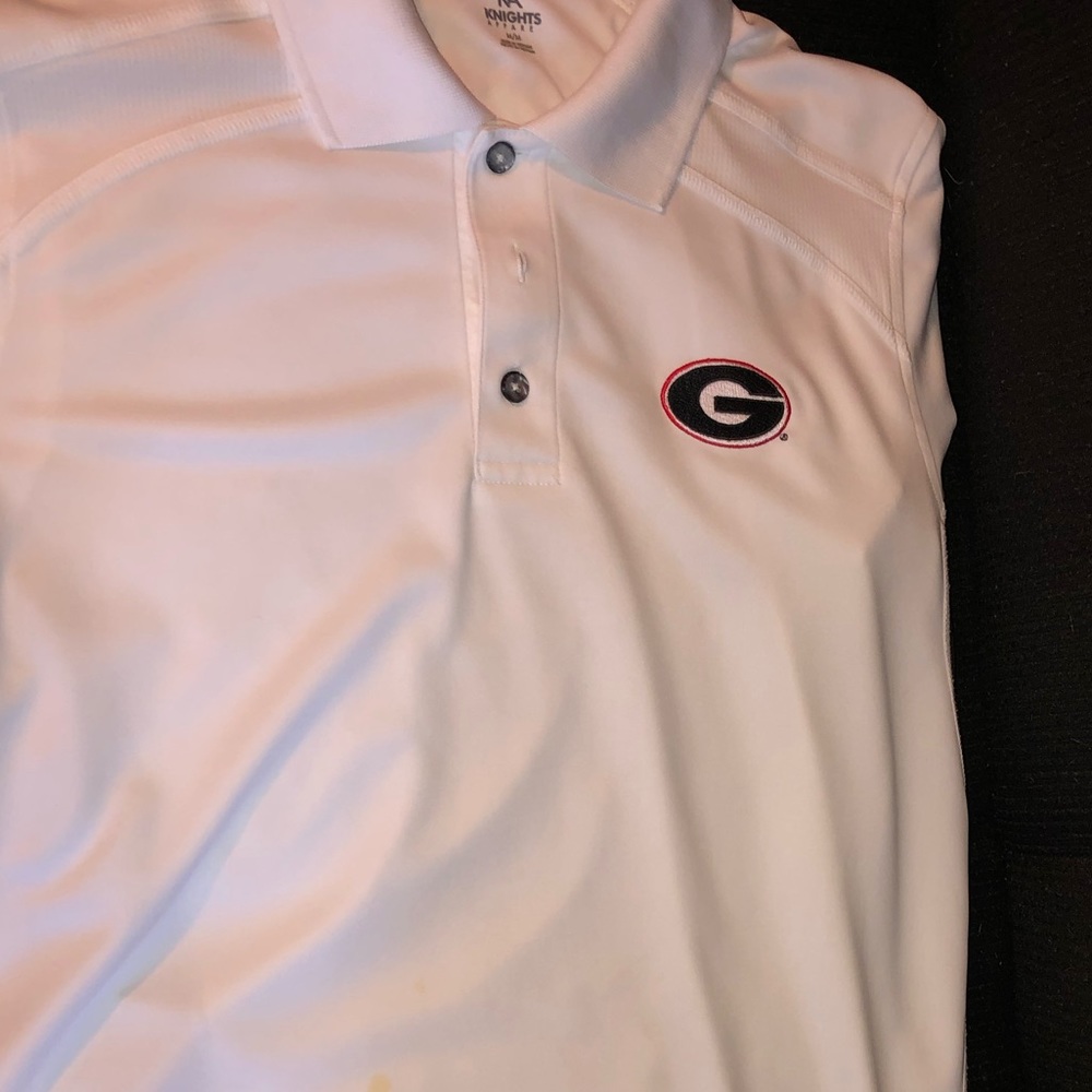 White UGA GA BullDogs White Polo